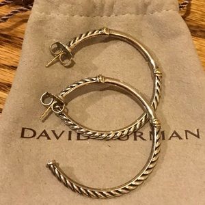 Authentic David Yurman hoop earrings.